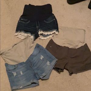 3 pairs of maternity shorts